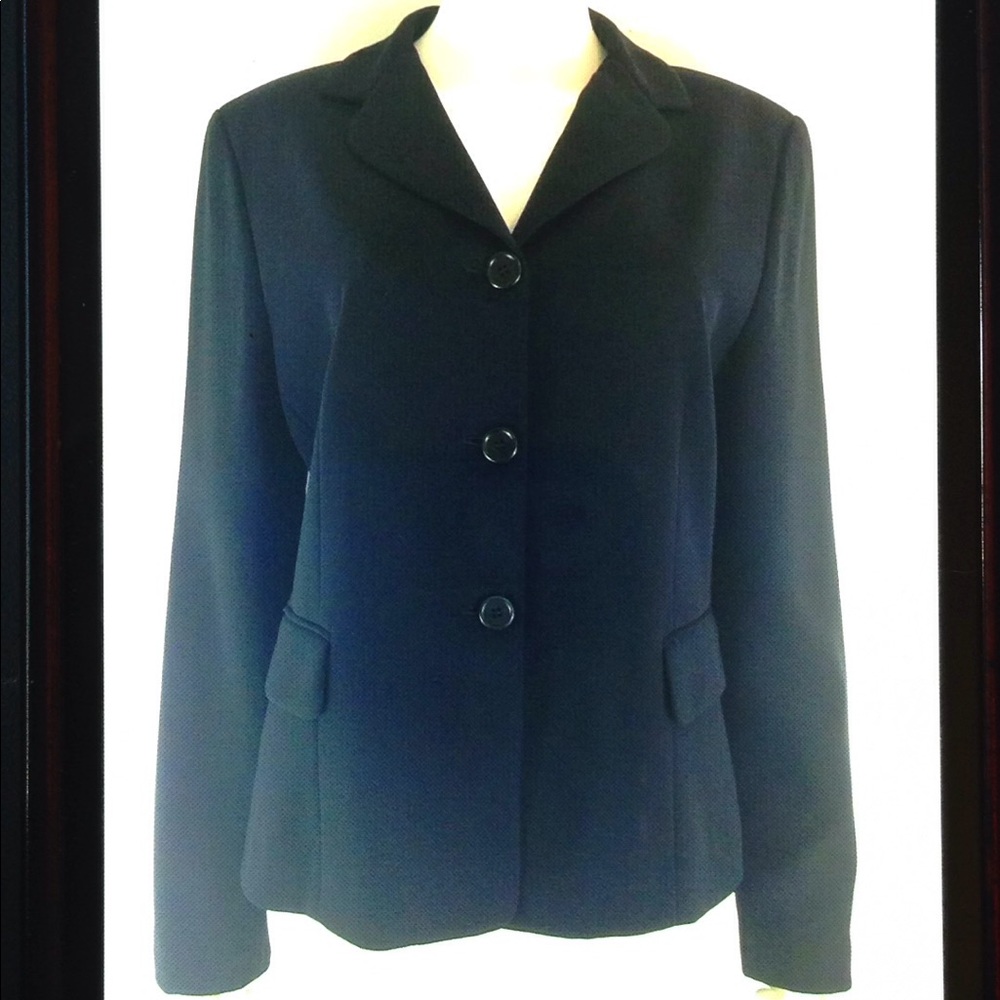 Tahari Plus Size Button Fully Lined Career Blazer